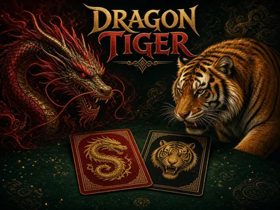 Original Dragon Tiger poster on CroreBet live casino.