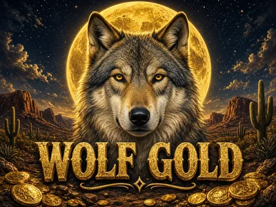 Original Wolf Gold poster on CroreBet slots.
