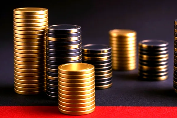 Gold chips on the CroreBet Andar Bahar page.