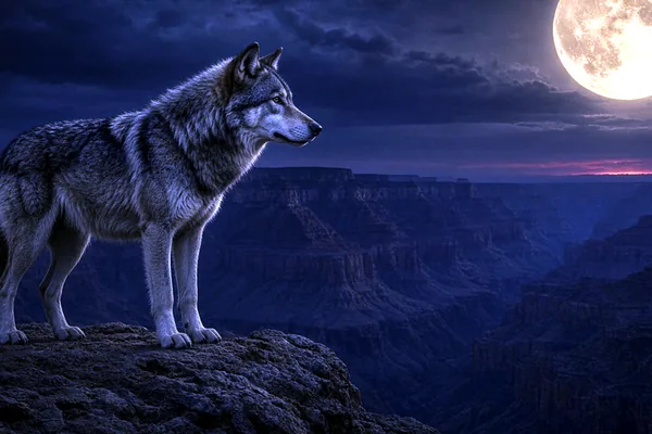 A wolf under a gold moon on the CroreBet slots hub.