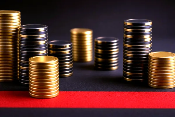 Gold chips with CroreBet Football Studio copy.