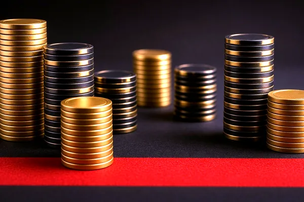 Gold chips with CroreBet Mega Ball copy.