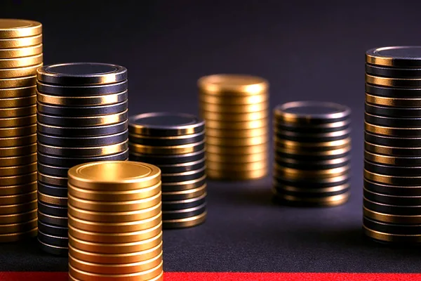 Gold chips on a dark table for the CroreBet payments article.
